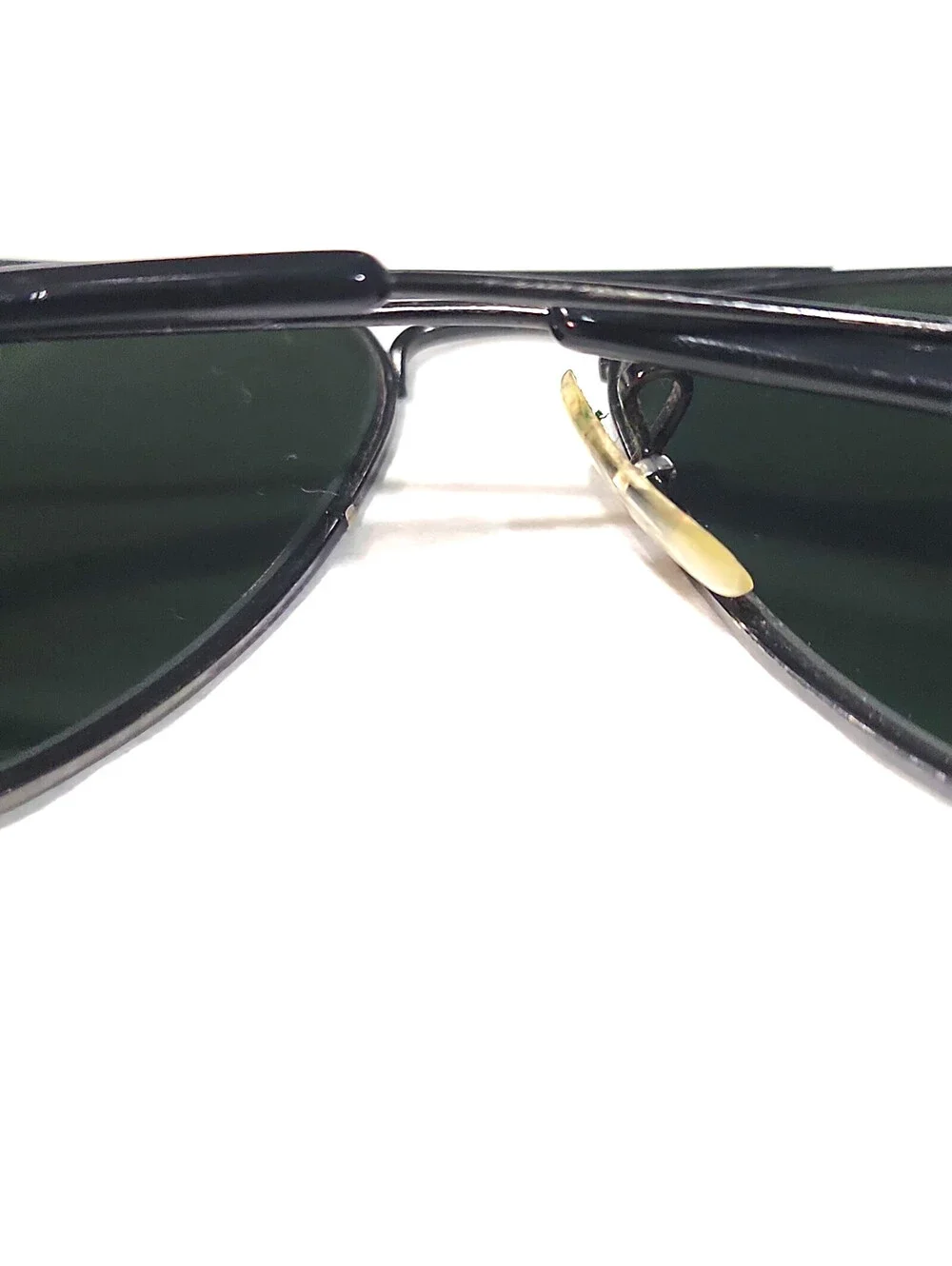 Ray Ban B&L L2848 Broken Nose Pad Holder Small Aviator Black Sunglasses 52-14